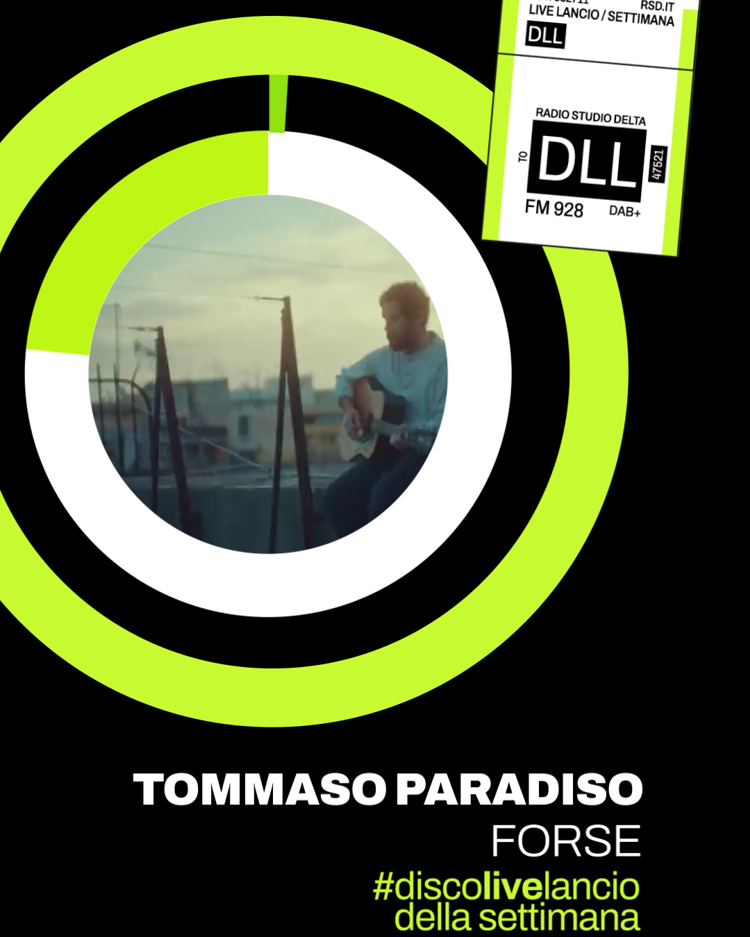 Disco Live Lancio della settimana: TOMMASO PARADISO con “FORSE” Disco Live Lancio della settimana: TOMMASO PARADISO con “FORSE”