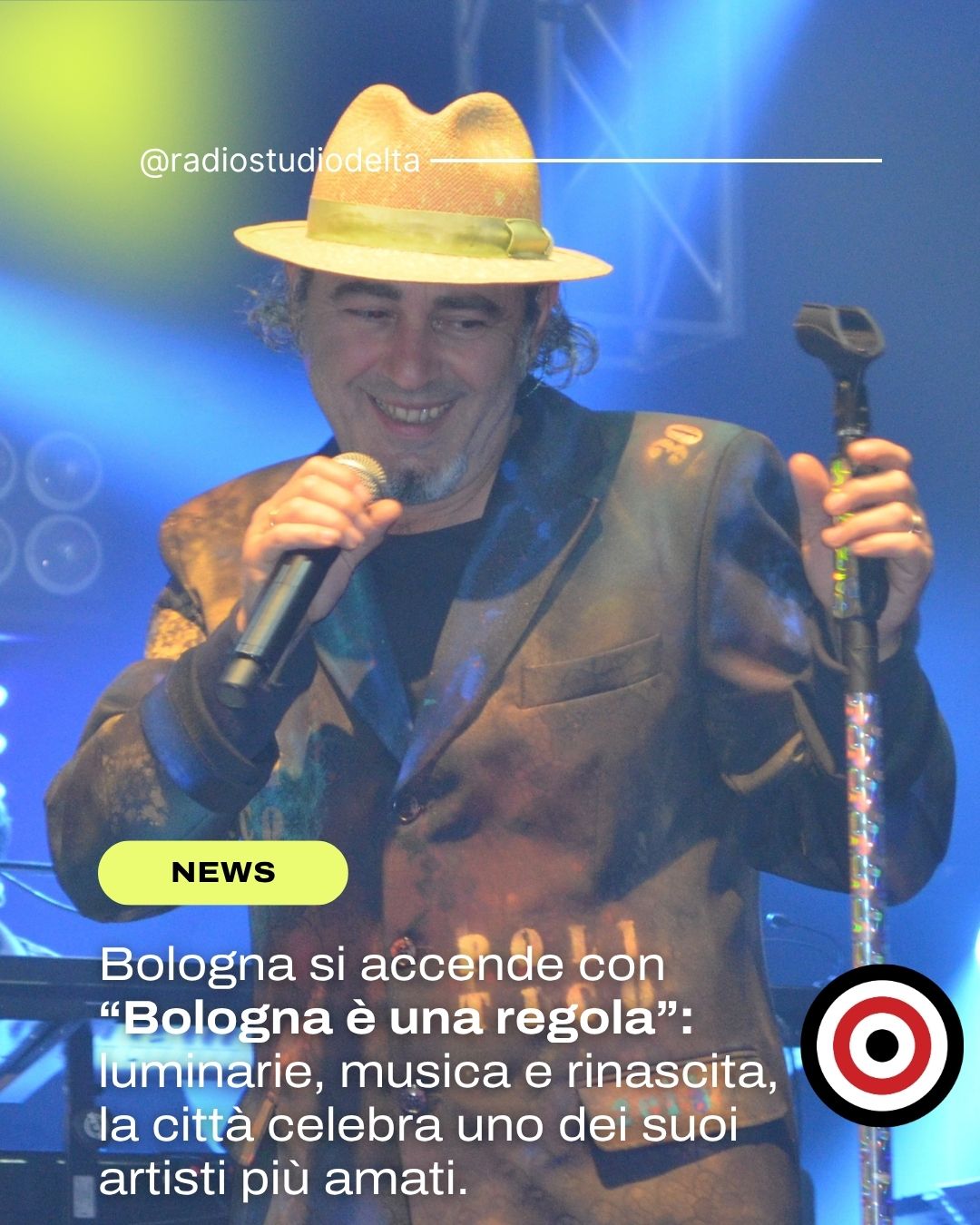 “Bologna è una regola” illumina il Natale: le parole di Luca Carboni accendono via Indipendenza