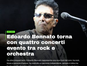 Edoardo Bennato torna live: quattro concerti evento tra rock e orchestra