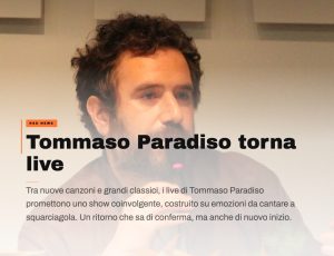 Tommaso Paradiso rilancia: dai palasport ai festival estivi con “Casa Paradiso”