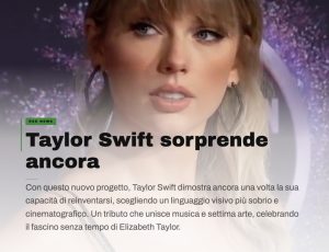 Taylor Swift omaggia Elizabeth Taylor: esce il video sorpresa senza la popstar