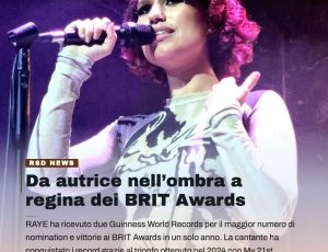 RAYE entra nella storia della musica britannica: due Guinness World Records dopo il trionfo ai BRIT Awards