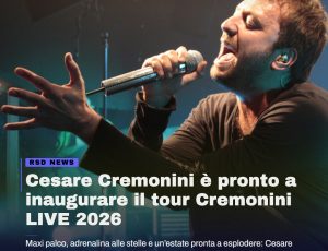 Cesare Cremonini accende i motori del tour 2026: “Stiamo per decollare”