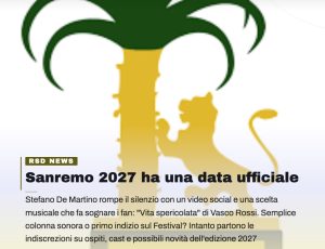 Sanremo 2027 prende forma: Stefano De Martino svela le date e cresce l’attesa tra grandi ospiti, novità e sogni rock