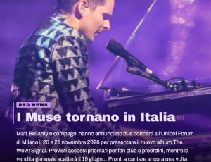 Muse, doppio appuntamento in Italia: Matt Bellamy porta il nuovo album al Forum di Milano