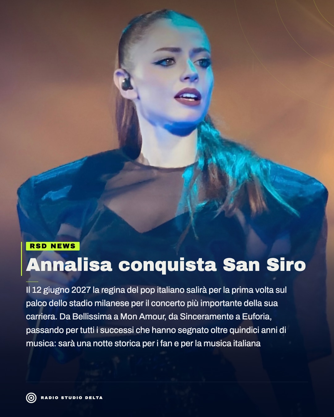 Il 12 giugno 2027 la regina del pop italiano salirà per la prima volta sul palco dello stadio milanese per il concerto più importante della sua carriera. Da Bellissima a Mon Amour, da Sinceramente a Euforia, passando per tutti i successi che hanno segnato oltre quindici anni di musica: sarà una notte storica per i fan e per la musica italiana