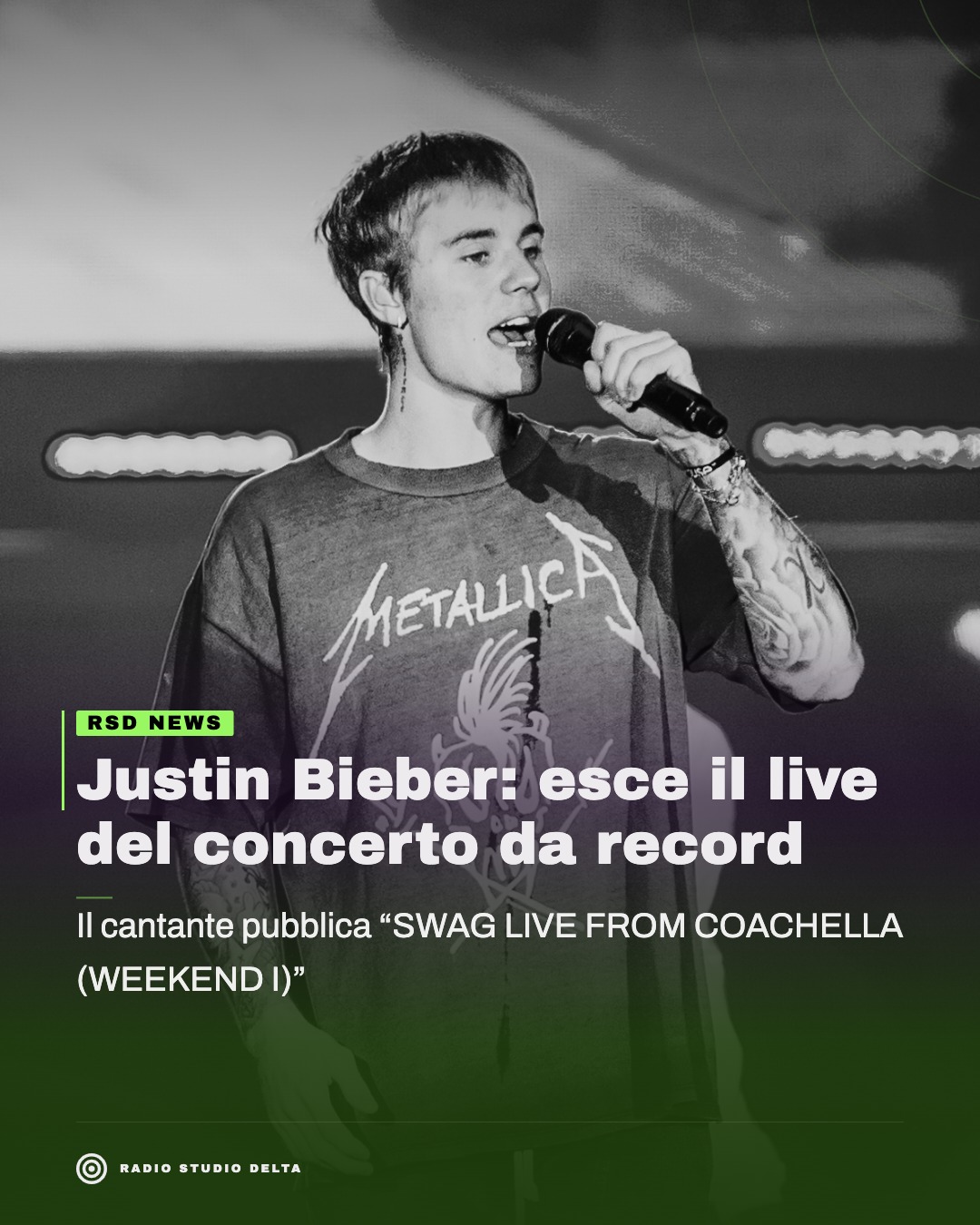 Il cantante pubblica “SWAG LIVE FROM COACHELLA (WEEKEND I)”