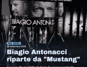 Biagio Antonacci annuncia “Mustang”: uscirà il 25 settembre