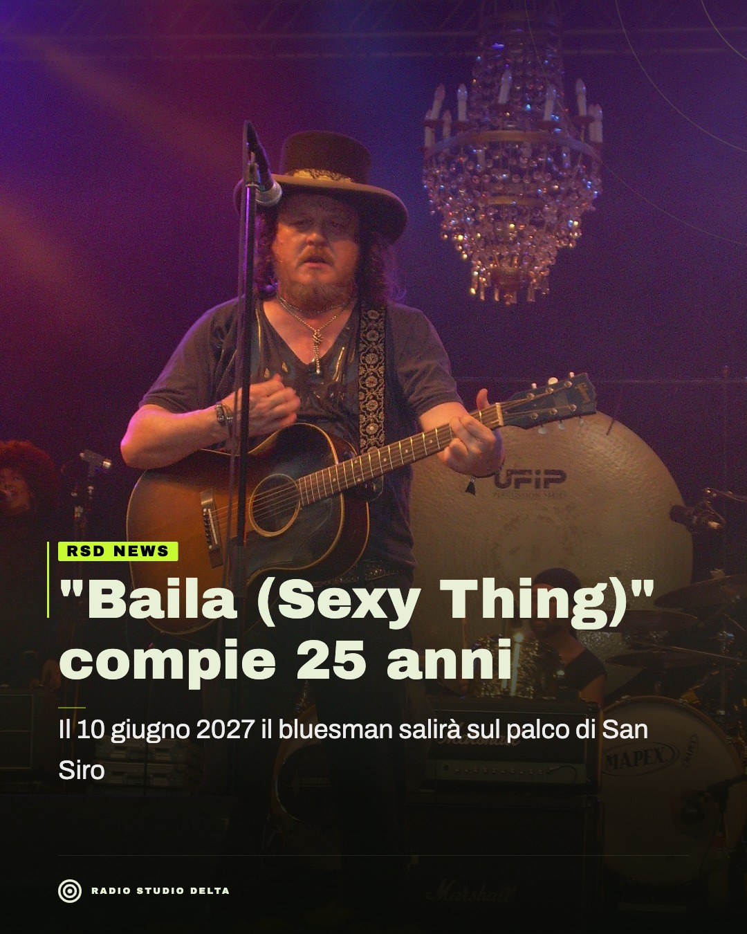 Il 10 giugno 2027 il bluesman salirà sul palco di San Siro