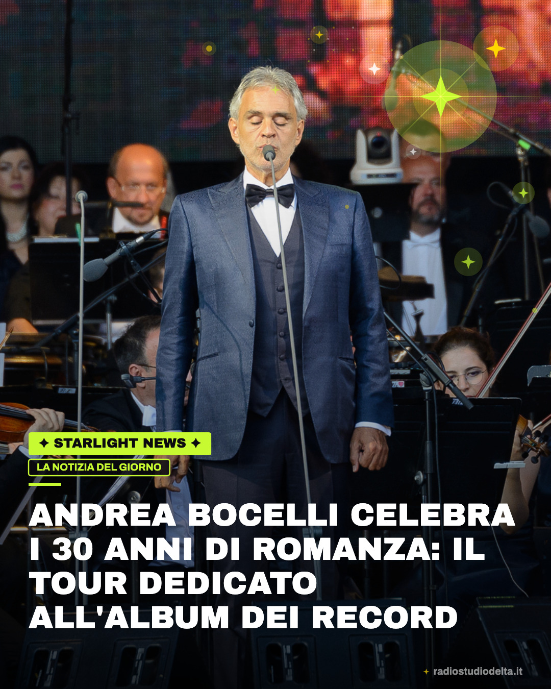 Andrea Bocelli celebra i 30 anni di Romanza: il tour dedicato all'album dei record