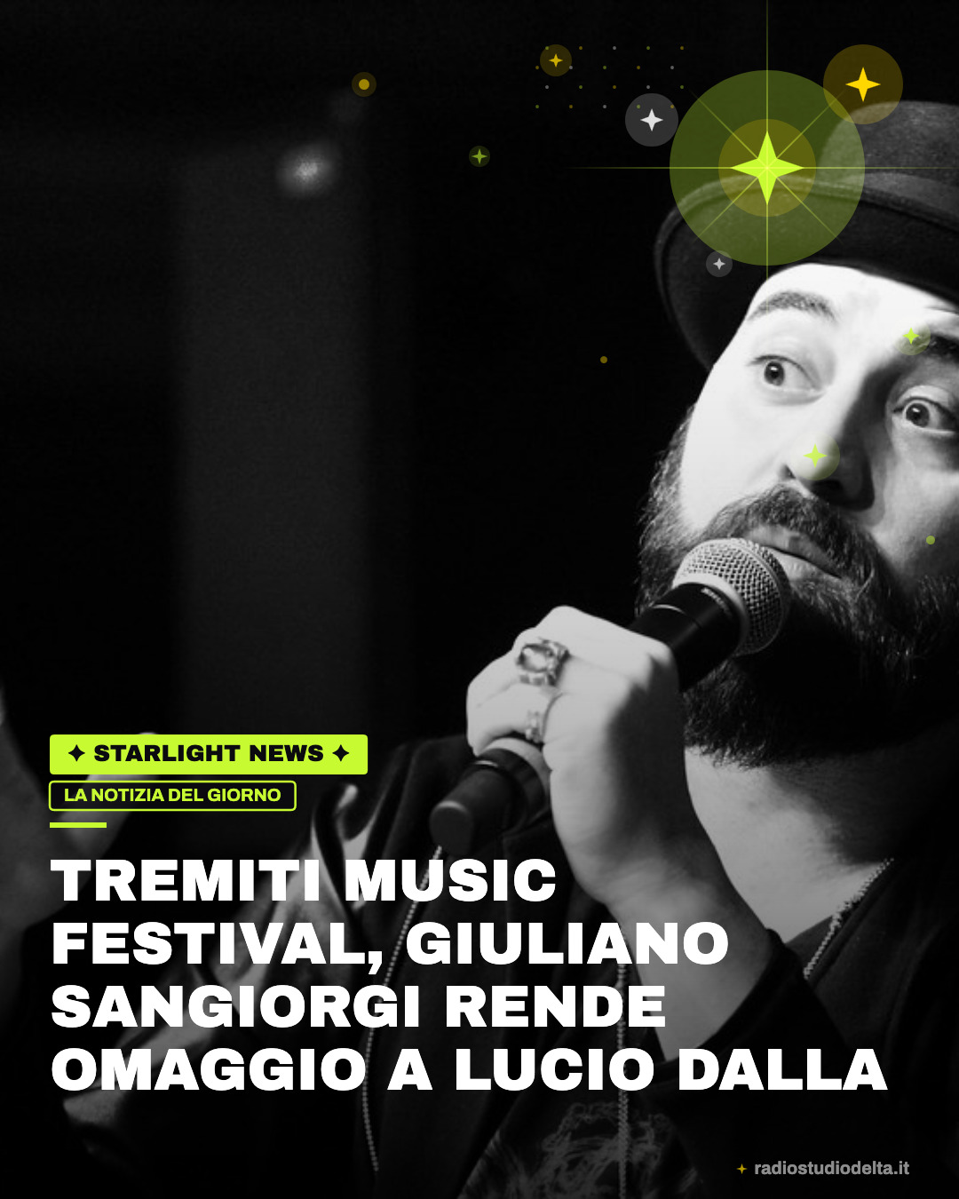 Tremiti Music Festival, Giuliano Sangiorgi rende omaggio a Lucio Dalla