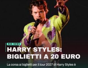 Harry Styles, biglietti per il tour 2027