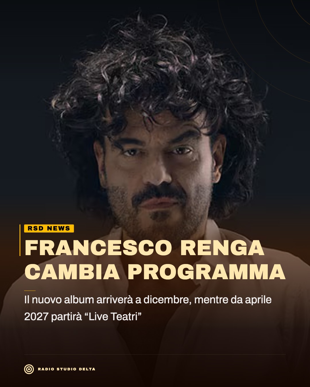 Il nuovo album arriverà a dicembre, mentre da aprile 2027 partirà “Live Teatri”