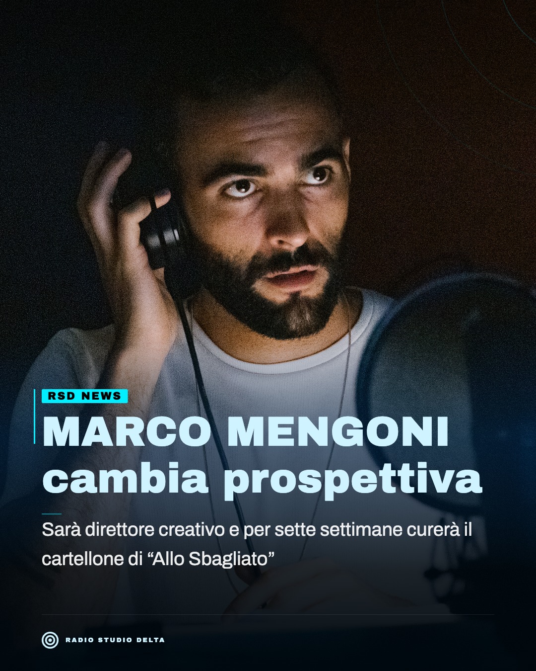 Sarà direttore creativo e per sette settimane curerà il cartellone di “Allo Sbagliato”