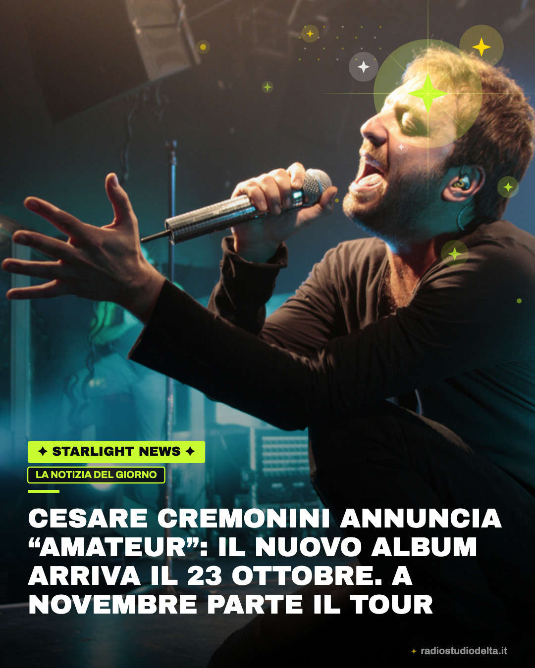 Cesare Cremonini annuncia “Amateur”: il nuovo album arriva il 23 ottobre. A novembre parte il tour