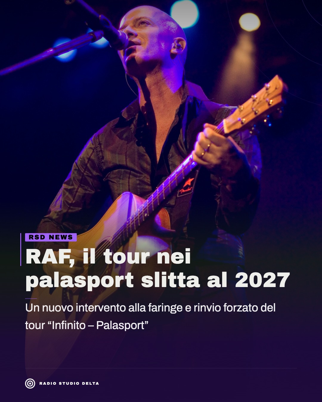 Un nuovo intervento alla faringe e rinvio forzato del tour “Infinito – Palasport”