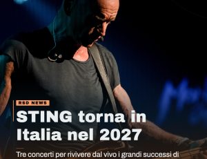 Sting: da Roma a Verona con il tour “Sting 3.0”