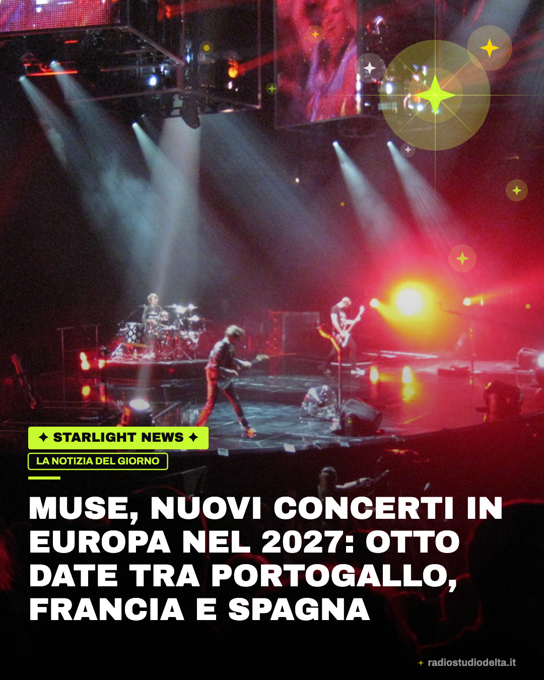 Muse, nuovi concerti in Europa nel 2027: otto date tra Portogallo, Francia e Spagna